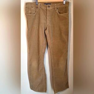 Ralph Lauren Womans Tan Corduroy Straight Leg Pants Size 12